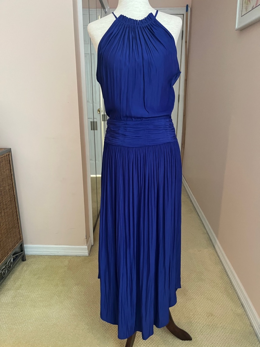 Ramy Brook Royal Blue Halter Maxi Dress